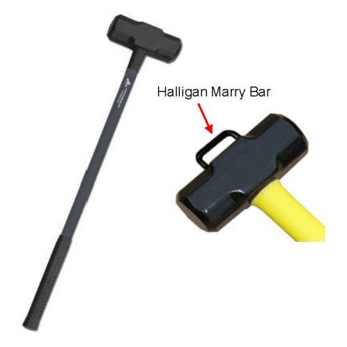 [SLB-8-36HM] Leatherhead 8# Sledge - 8lb, 36" Fiberglass Handles (Black Fiberglass Handle w/Marry Bar & Black Rubber Grip)