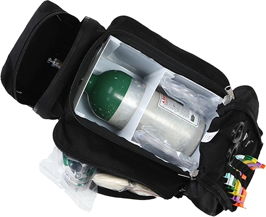 [1310BK] R&B Biker Trauma & Oxygen Pack (Black)