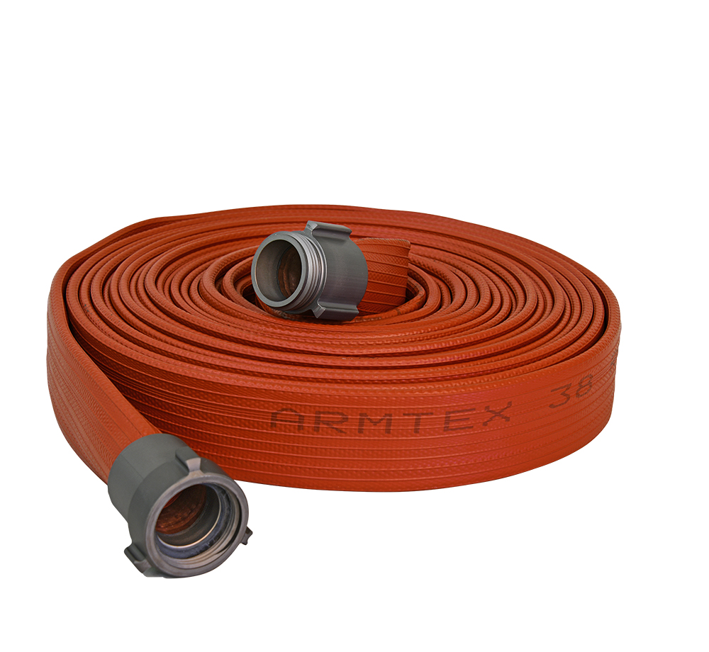 [AO100R025-NH100] Kuriyama Armtex One Fire Hoses (1", Red, 25', NH/NST)